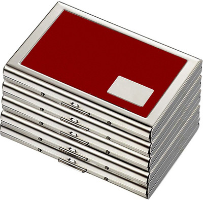 

Stealodeal |Pack of 5| Red Metal Luxury Bracket 6 Card Holder(Set of 5, Red)