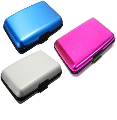

FASTOP Set of 3 FASTOP® ATM Card Business ID Card Holder Credit Card and Debit card Wallet Holder Aluminum Security Wallet RFID Protection 6 Card Holder(Set of 3, Multicolor)