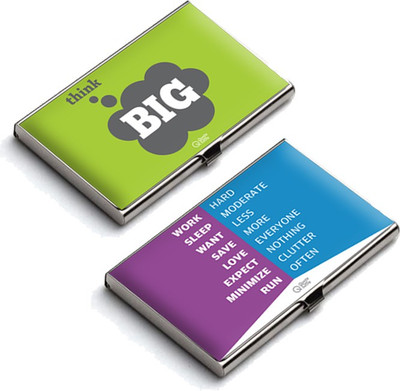 

QuoteSutra 10 Card Holder(Set of 2, Green, Blue, Multicolor)