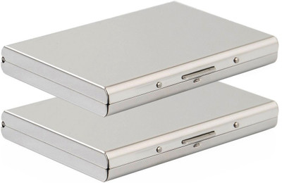 

Luxantra S Series 6 Card Holder(Set of 2, Silver)