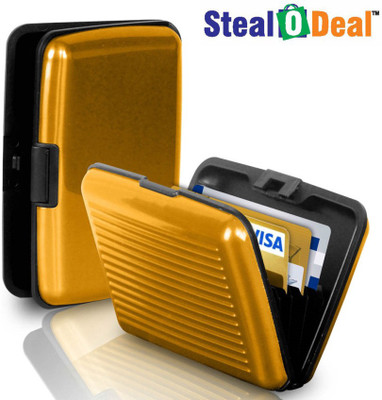 

Stealodeal 2pc Yellow Aluma Aluminium Cash Credit 6 Card Holder(Set of 2, Yellow)