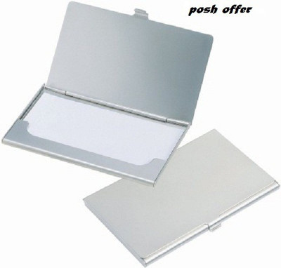 

Posh Offer Silver Plated Business Case 6 Card Holder(Set of 2, Silver)