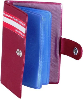 

Aahum Sales 10 Card Holder(Set of 1, Maroon)