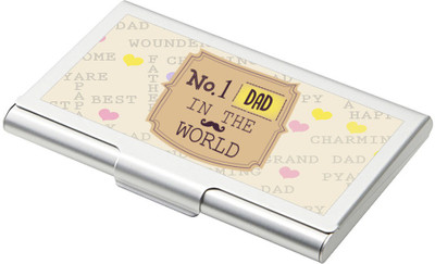 

SKY TRENDS Father's Day 15 Card Holder(Set of 1, Silver)