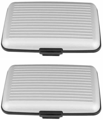 

SOI wallets 6 Card Holder(Set of 2, Silver)