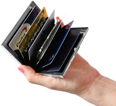 

Empreus Stainless Steel Black 6 Card Holder(Set of 1, Black)
