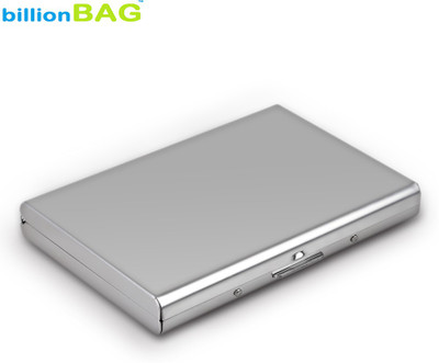 

Billionbag Steel Plain Aluminium Silver ATM 6 Card Holder(Set of 1, Silver)