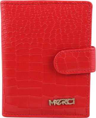 

Merci 6 Card Holder(Set of 1, Red)