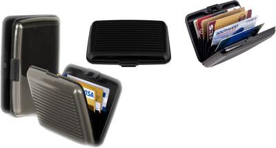 

Alexus 6 Card Holder(Set of 2, Grey, Black)