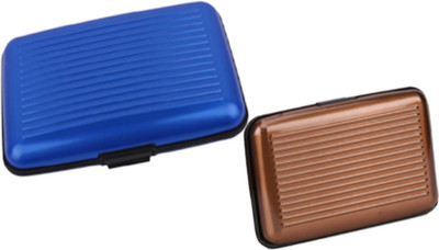 

Alexus 6 Card Holder(Set of 2, Brown, Blue)