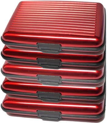 

Jazam 6 Card Holder(Set of 5, Red)