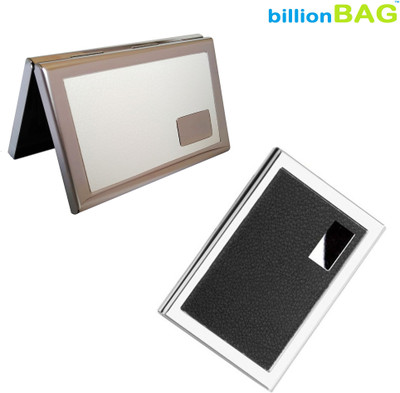 

Billionbag New Steel Leather Black Metal Silver Pocket & Steel White Leather Executive Pocket ATM 6 Card Holder(Set of 2, Multicolor)