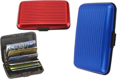 

Alexus 6 Card Holder(Set of 2, Red, Blue)
