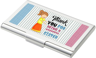 

SKY TRENDS 15 Card Holder(Set of 1, Silver)