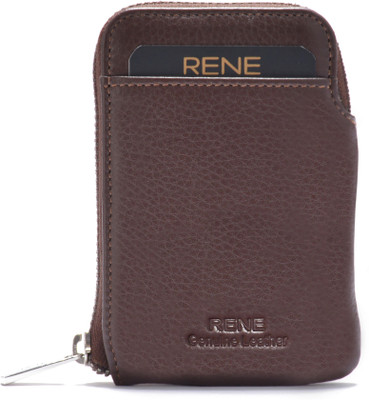 

Rene 4 Card Holder(Set of 1, Brown)