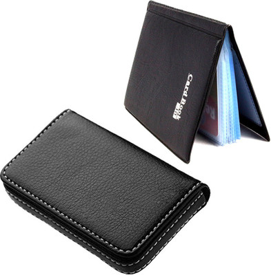 

Stealodeal 40 Cards Keeping Book With Black Leather 40 Card Holder(Set of 2, Black)