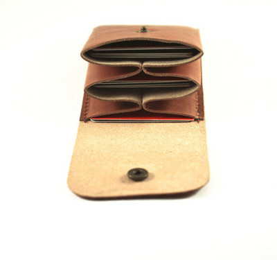 

Roccia Indiano Handcrafted Card Holder Cum Minimal Wallet 15 Card Holder(Set of 1, Beige)