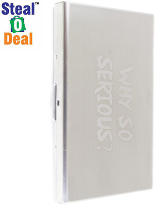 

Stealodeal Why So Serious  Metal Debit/Credit 6 Card Holder(Set of 1, Silver)