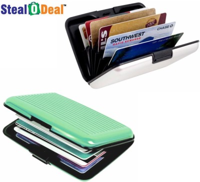 

Stealodeal Green and White Security Credit/Debit 6 Card Holder(Set of 2, Green, White)