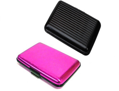 

FASTOP Set of 2 FASTOP® ATM Card Business ID Card Holder Credit Card and Debit card Wallet Holder Aluminum Security Wallet RFID Protection 6 Card Holder(Set of 2, Multicolor)