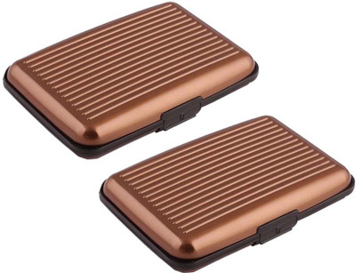 

Shine Fashion 30 Card Holder(Set of 2, Brown, Brown)