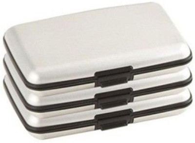 SOI wallets 6 Card Holder(Set of 3, Silver)