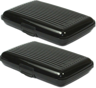 

Squeeze Card Wallet Collection 6 Card Holder(Set of 2, Black)