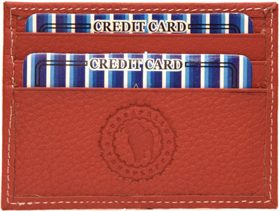 

AursaPelle Credit/Debit/Business Card 4 Card Holder(Set of 1, Maroon)