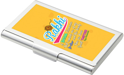 

SKY TRENDS 15 Card Holder(Set of 1, Silver)