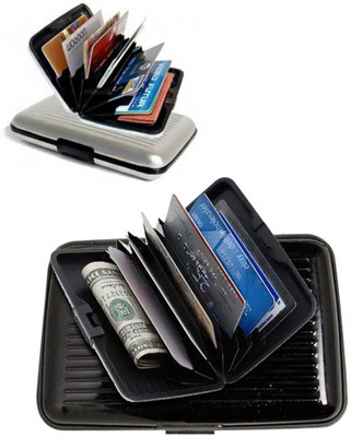 

Shine Fashion Men's 6 Card Holder(Set of 2, Black, Grey)