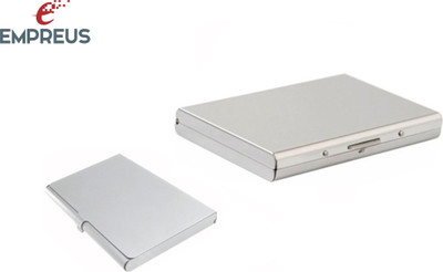 

Empreus ATM & Visiting Steel 6 Card Holder(Set of 2, Silver)