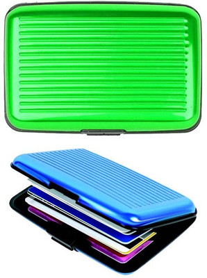 

Shine Fashion Men's 6 Card Holder(Set of 2, Blue, Green)