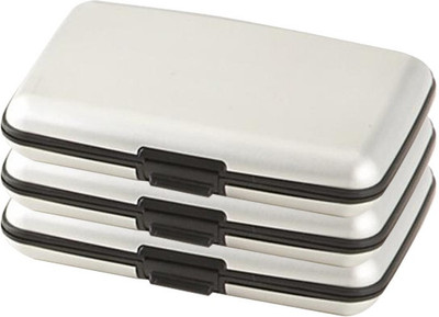 

PeepalComm Pc-Alumasilver3pc 6 Card Holder(Set of 3, Silver)