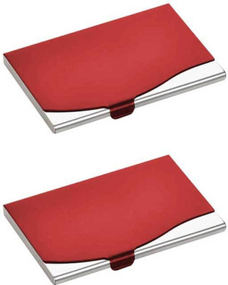 

PeepalComm 10 Card Holder(Set of 2, Red)