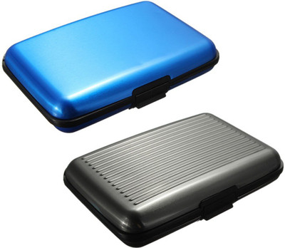 

FASTOP Set of 2 FASTOP® ATM Card Business ID Card Holder Credit Card and Debit card Wallet Holder Aluminum Security Wallet RFID Protection 6 Card Holder(Set of 2, Multicolor)