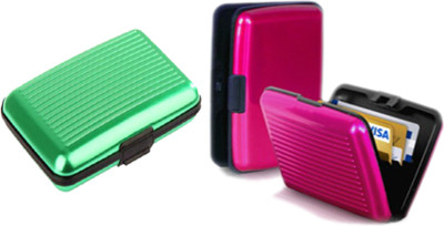 

Alexus 6 Card Holder(Set of 2, Green, Pink)