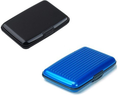

FASTOP ATM Card Holder Aluminum Metal Case Box, Hard Case, Holder Business Card ID Wallet, credit and debit card holder 6 Card Holder(Set of 2, Multicolor)