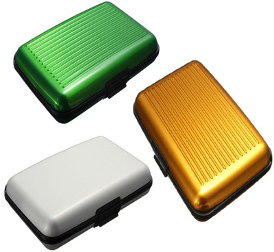 

FASTOP Set of 3 FASTOP® ATM Card Business ID Card Holder Credit Card and Debit card Wallet Holder Aluminum Security Wallet RFID Protection 6 Card Holder(Set of 3, Multicolor)