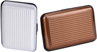 

Alexus 6 Card Holder(Set of 2, Brown, White)