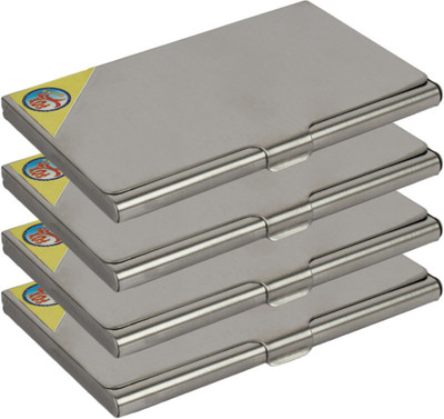 FOX MICRO 4 Card Holder(Set of 4, Silver)