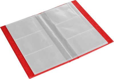 

Eco-Leatherette 3 Visiting Card book 120 Card Holder(Set of 1, Red)