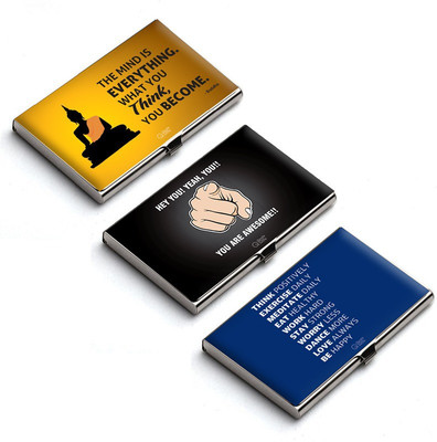 

QuoteSutra 10 Card Holder(Set of 3, Yellow, Black, Blue)