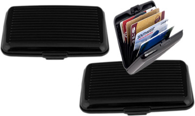 

Alexus 6 Card Holder(Set of 2, Black, Black)