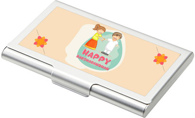 

SKY TRENDS 15 Card Holder(Set of 1, Silver)