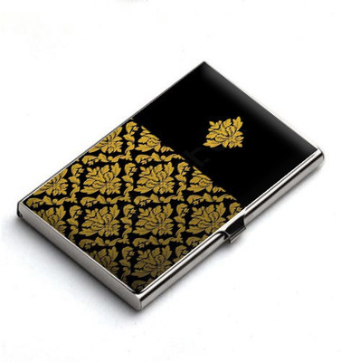 

Heartzy 10 Card Holder(Set of 1, Gold, Black)