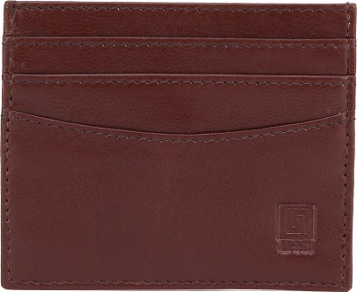 

U+N Unisex 6 Card Holder(Set of 1, Brown)