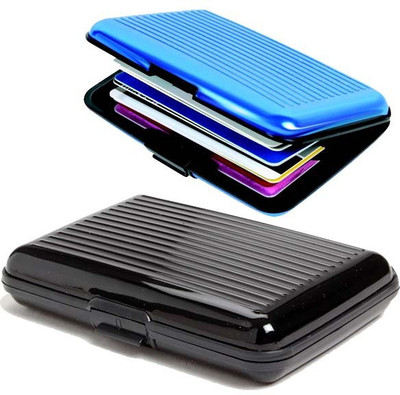 

Shine Fashion Men's 6 Card Holder(Set of 2, Black, Blue)