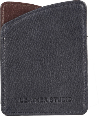 

Leather Studio 3 Card Holder(Set of 1, Blue)