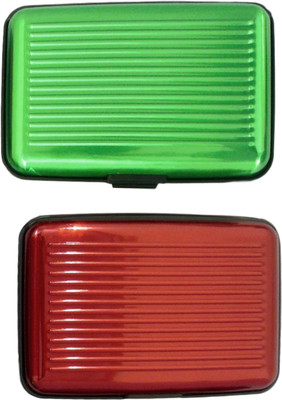 

AVIKZ 6 Card Holder(Set of 2, Red, Green)