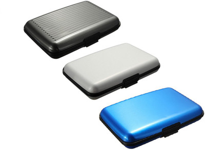 

FASTOP Set of 3 FASTOP® ATM Card Business ID Card Holder Credit Card and Debit card Wallet Holder Aluminum Security Wallet RFID Protection 6 Card Holder(Set of 3, Multicolor)